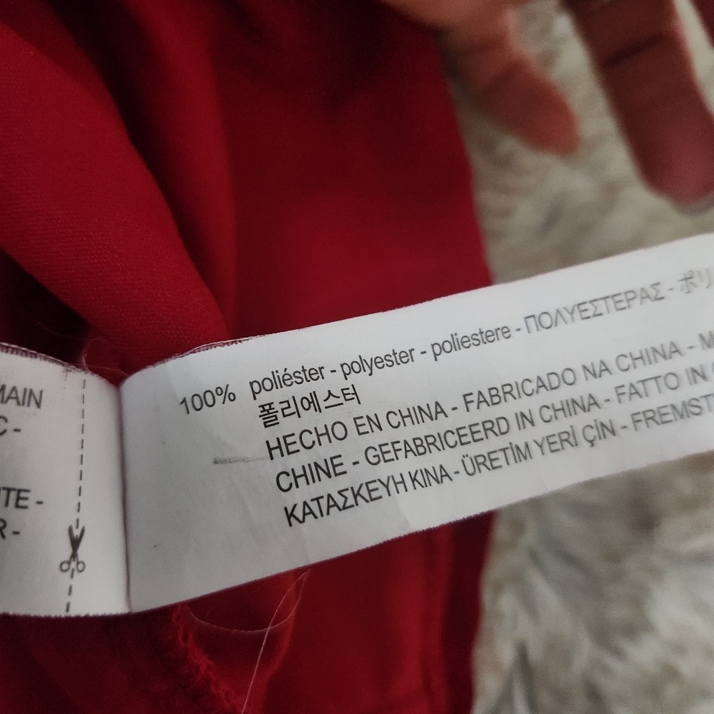 Zara Basic Collection Red Velvet Flutter Sleeve T… - image 5